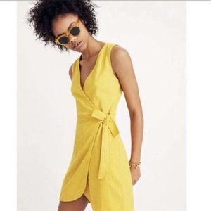 Madewell Crosshatch Side-Tie Dress